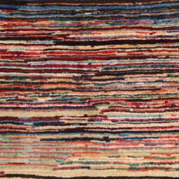 5x7 Afghan Striped Rug, Multicolor Hand Knotted Wool Area Natural Vegetable Dyes Oriental Rug For Bedroom, Office, Living Room - thumbnail 3