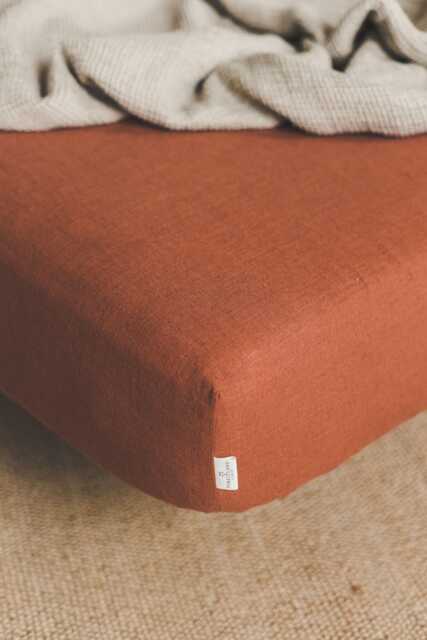Natural Linen Fitted Sheet With Deep Pockets - Handmade Bedding For Relaxed Sleep, Breathable Mattress Cover Modern Cozy Bedrooms - image 1