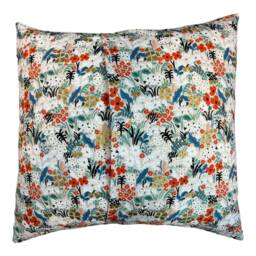 Rifle Paper Co. Bon Voyage Meadow in Flax Metallic Canvas Fabric Pillow Cover - thumbnail 3