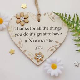 Thanks For All The Things You Do It's Great To Have A Nonna Like Wooden Plaque 13cm X 12.5 - thumbnail 3