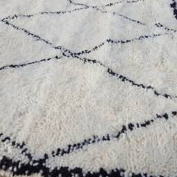 Authentic Moroccan Rug Beni Ourain Handmade 100% Wool , Area Rugs Azilal Carpet Floor , Promo - thumbnail 3