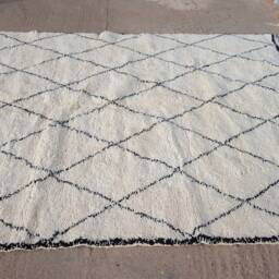 Authentic Moroccan Rug Beni Ourain Handmade 100% Wool , Area Rugs Azilal Carpet Floor , Promo - thumbnail 2
