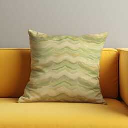 Earthy Wave Cushion Cover, Abstract Green & Beige Pillowcase, Organic Flow Pattern Throw Pillow Calming Natural Home Accent - thumbnail 2