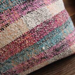 50cm Vintage Kilim Cushion Cover Handwoven - Goat Hair/Wool/Linen Village Weave Sofa Pillow Turkish Moroccan - thumbnail 3