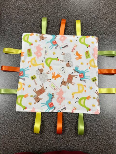 Baby Ribbon Mini Blanket/Lovey Tag - image 1