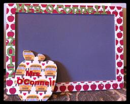 Personalized Teacher Chalkboard Gift Handmade Wooden Apple Magnet