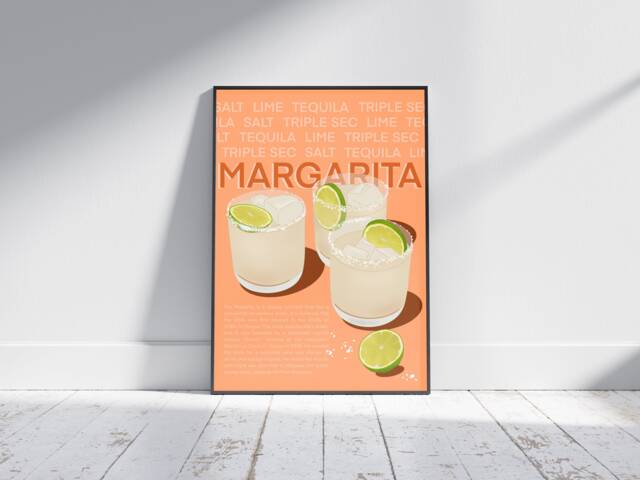 Margarita Print - Cocktail Poster Available in Multiple Sizes - image 1