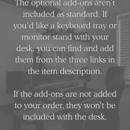 Wooden Desk. Heavy Duty Solid Wood Top & Steel Legs. Handmade To Order. Optional Monitor Shelf & Keyboard Tray. Fully Customisable - thumbnail 4