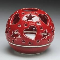 Red Heart Candle Holder Lantern, Candleholder, Love Gift, Luminary, Candileria???, Cozy Home Decor, Romantic Gift For Her - thumbnail 2
