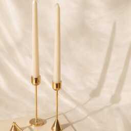 Solid Brass Candle Snuffer - Knurled Handle Wick Extinguisher Minimalist Accessory - thumbnail 3