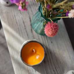 Pumpkin Candle Holder, A Stylish Ceramic Glass in The Shape Of A Pumpkin, For Soy Candles, Ceramic Mugs, Pottery Glass - thumbnail 4