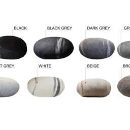 Felted Wool Stone Pillows - Decorative Rock Cushions, Modern Home Decor - thumbnail 2
