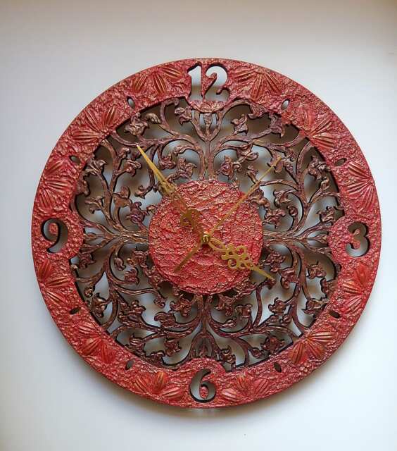 Art Wall Clock Handmade Home Decor - 11.8 - image 1