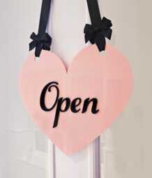 Open/Closed Shop Sign Heart Shaped - thumbnail 1
