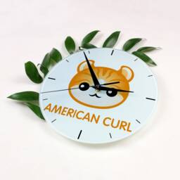 A Clock With A American Curl Cat. New Collection The Cute Art-Dog Cat - thumbnail 2