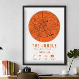 Castleford Tigers The Jungle Wheldon Road Stadium Map Prints & Frame Unique Gift - Decor Rugby League Dad Granddad Brother Uncle Poster - thumbnail 2