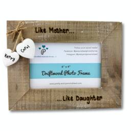Like Mother Daughter Photo Frame - Mum Mummy Mother's Day Gift Personalised Driftwood Style Picture 6x4 - thumbnail 3