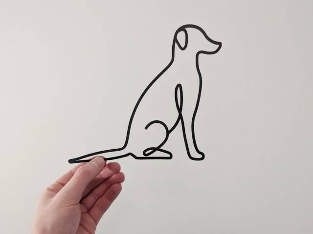 Minimalist Dog - Line Art Wall Hanging Decoration Home Decor Black Printinghive - image 1