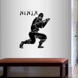 In-Style Decals Wall Vinyl Decal Home Decor Art Sticker Ninja Warrior Fighter Karate Kung Fu Martial Arts Guy Kids Boys Teen Room Design 81 - thumbnail 1