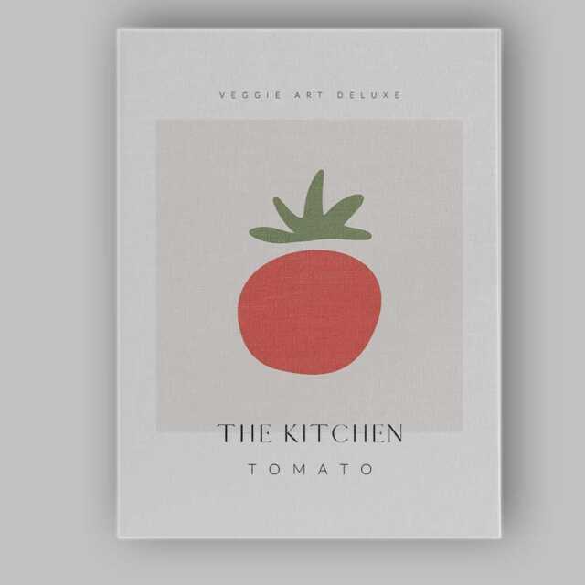 Minimalist Tomato Kitchen Poster Scandinavian Food Illustration Canvas Wall Art Print Decor Picture Ready To Hang - image 1