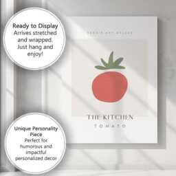 Minimalist Tomato Kitchen Poster Scandinavian Food Illustration Canvas Wall Art Print Decor Picture Ready To Hang - thumbnail 3