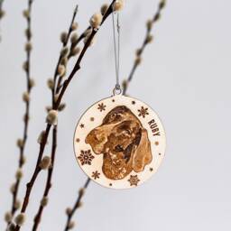Engraved Photo Christmas Ornament - Personalized Family, Pet Memorial Gift - thumbnail 4
