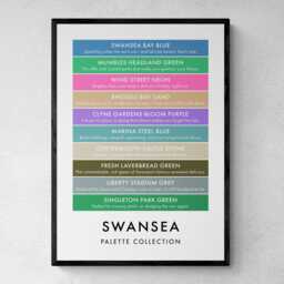 Swansea Funny Colour Palette Print, Poster Wall Art - thumbnail 1