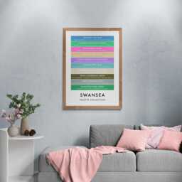Swansea Funny Colour Palette Print, Poster Wall Art - thumbnail 2