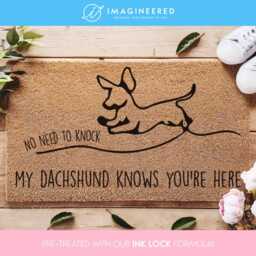 Funny Doormat - Dachshund Gift Welcome Mat Dad Gift Wiener Dog Front Door Sausage Small - thumbnail 1