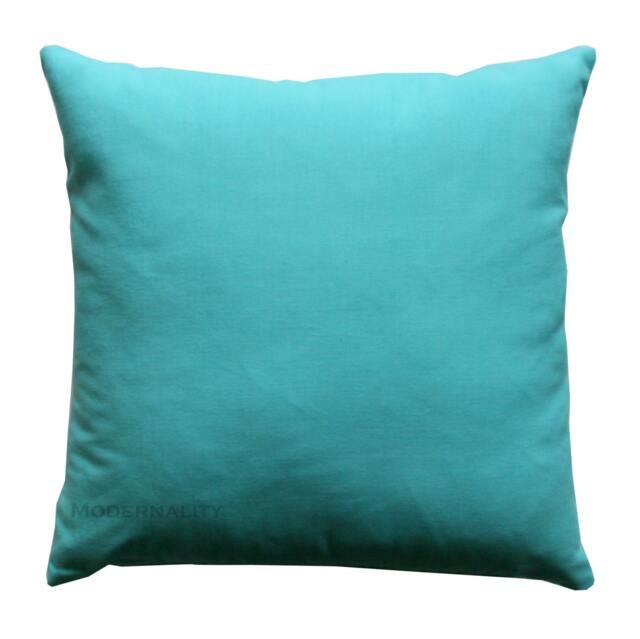 Aqua Throw Pillow, Mandarin Blue Pillow Cover, Solid Zippered Cushion Plain Case, Sofa Pillows - image 1