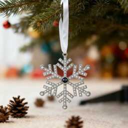 Custom Paw Photo Ornament, Personalized Christmas Tree Picture Pet Projection Decoration, Memorial Gift For Her - thumbnail 3