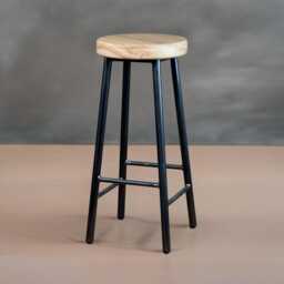Custom Handmade Industrial Oak Bar Stool Rick Broadoak UK - thumbnail 1