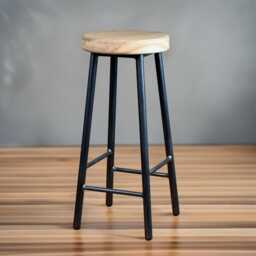 Custom Handmade Industrial Oak Bar Stool Rick Broadoak UK - thumbnail 2
