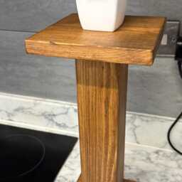 Wooden Plant Stand Pedestal Handcrafted in UK , Freestand Shelf, Two Colours Available, Free Delivery - thumbnail 3