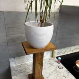 Wooden Plant Stand Pedestal Handcrafted in UK , Freestand Shelf, Two Colours Available, Free Delivery - thumbnail 2