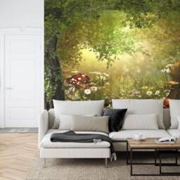 Fairy Forest Wallpaper Mural, Enchanting Woodland Nursery, Peel & Stick - thumbnail 2