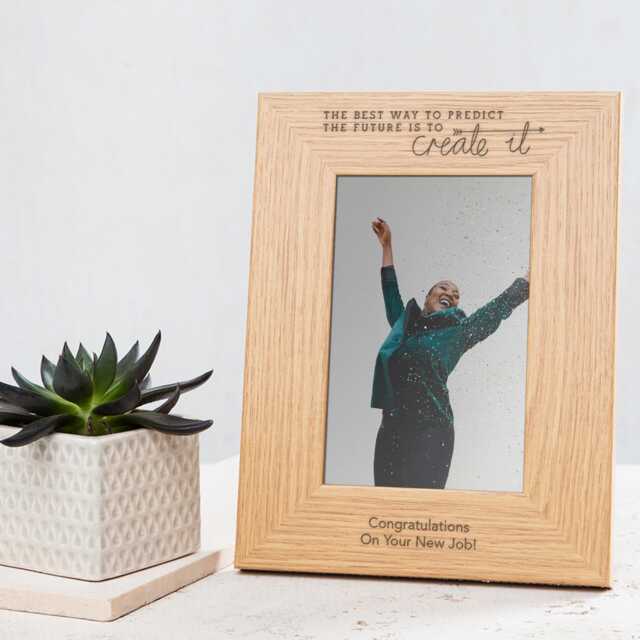 Personalised Engraved Create Your Future Photo Frame - Graduation Gift For Daughter Son New Job Friends Motivational Quote - image 1