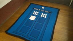 Knitting Pattern - Doctor Who Big Blue Box Afghan - thumbnail 1