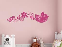 Bird & Flowers Nursery Wall Decals Trail Of Happiness Vinyl Art
