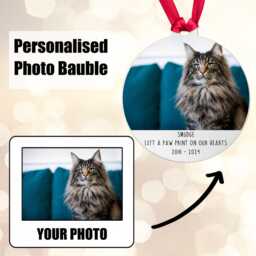 Personalised Cat Memorial Tree Decoration Bauble - Kitten Animal Pet Acrylic - thumbnail 3