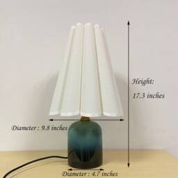 Handmade Beige Fabric Lamp Creative Home Decor - thumbnail 2