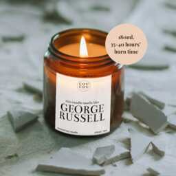 Smells Like George Russell Candle, Formula One Gift, Luxury Soy Wax - thumbnail 3