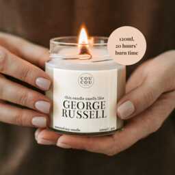 Smells Like George Russell Candle, Formula One Gift, Luxury Soy Wax - thumbnail 2
