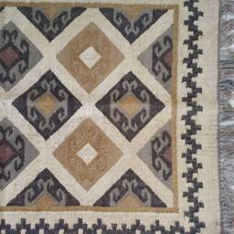 Handwoven Jute Kilim Bohemian Dhurrie, Rug ., Carpet - thumbnail 2