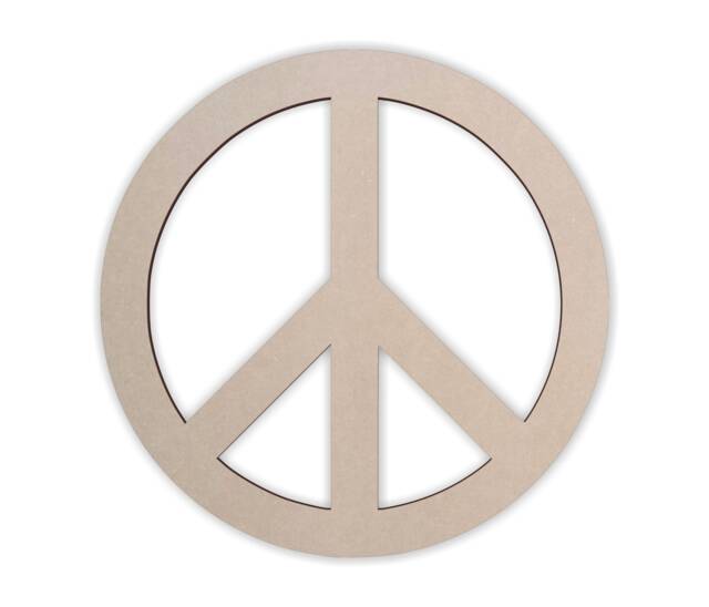 Unfinished Wooden Peace Sign - Diy Wall Art Decor - image 1