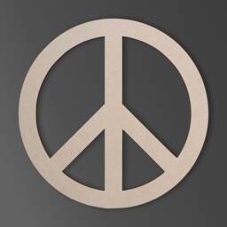 Unfinished Wooden Peace Sign - Diy Wall Art Decor - thumbnail 2