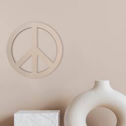 Unfinished Wooden Peace Sign - Diy Wall Art Decor - thumbnail 4