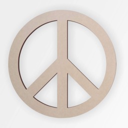 Unfinished Wooden Peace Sign - Diy Wall Art Decor - thumbnail 3
