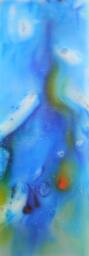 Candles, Square Candle, Marbled Candle. Blue Unscented Handmade Candle - thumbnail 3