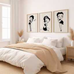 Betty Boop Set Of 3 Canvas/Art Prints Framed Wall Art, Home Decor, Dorm For College Girls, Aura Poster Gift Girlfriend - thumbnail 2